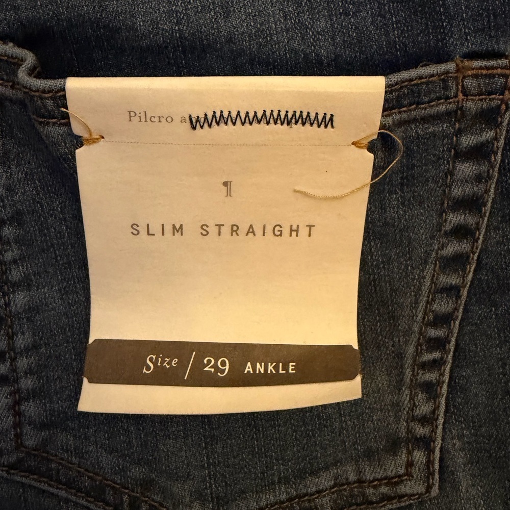 Anthropologie Blue Jeans with Colorful Floral Accents - Picture 9 of 9